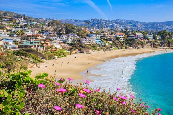 orange county beach on a sunny day